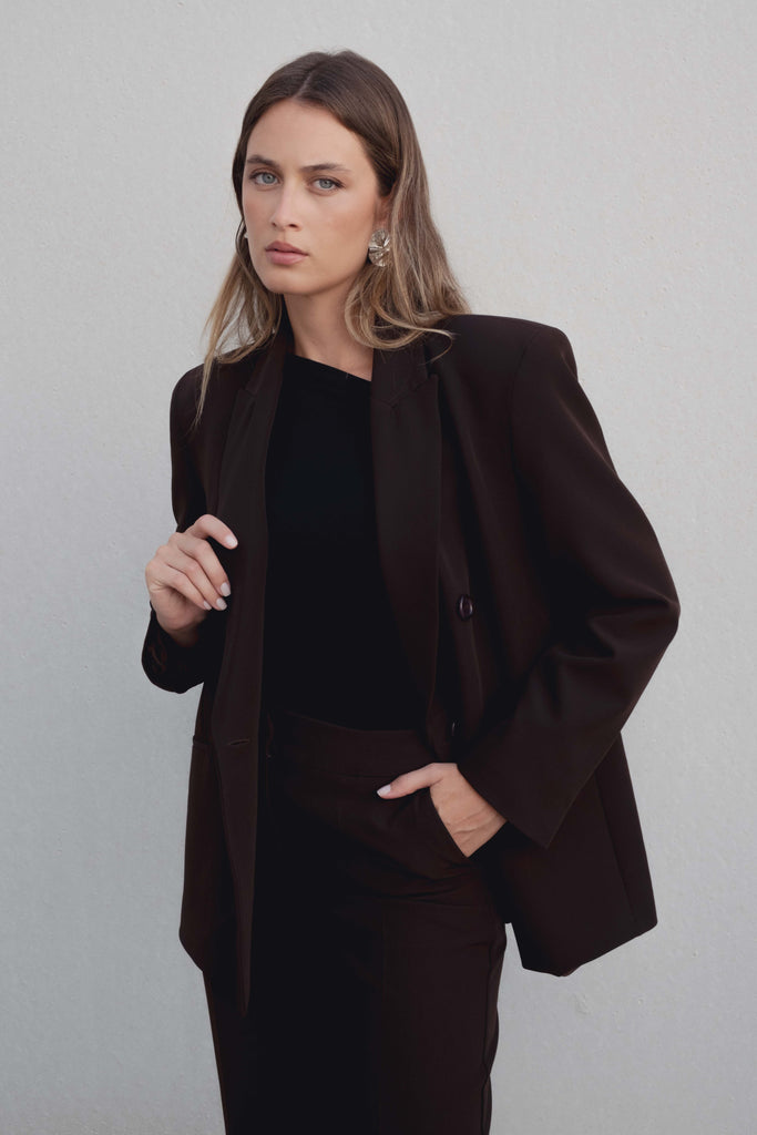 Blazer cruzada oversize